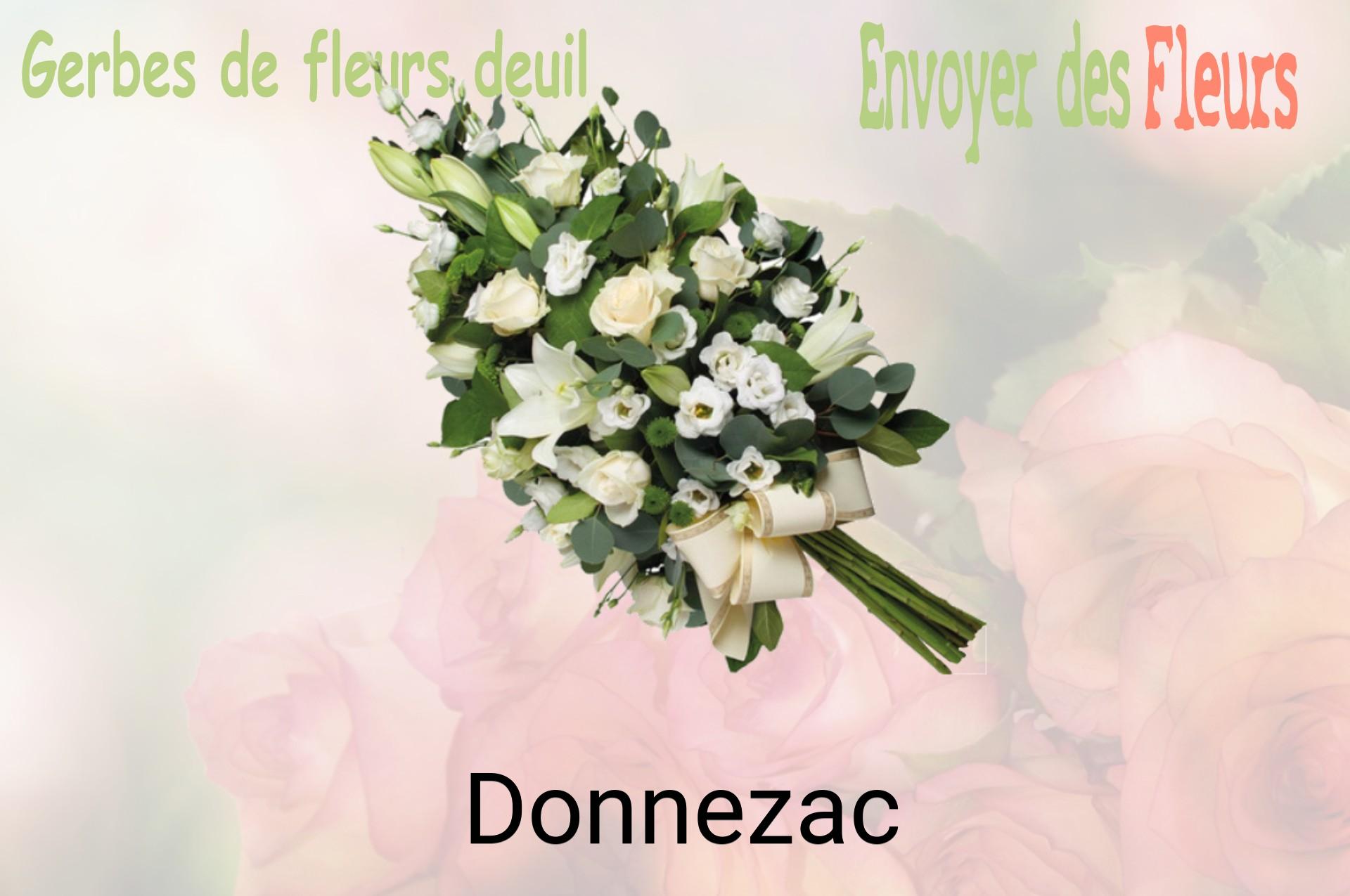 Gerbe de fleurs de deuil livrée à Donnezac